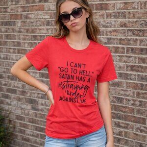 Restraining Order Sassy Tee | Heather Red | Graphic T-Shirt
